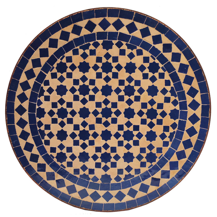 Mosaik-Beistelltisch Ø45cm Blau Stern