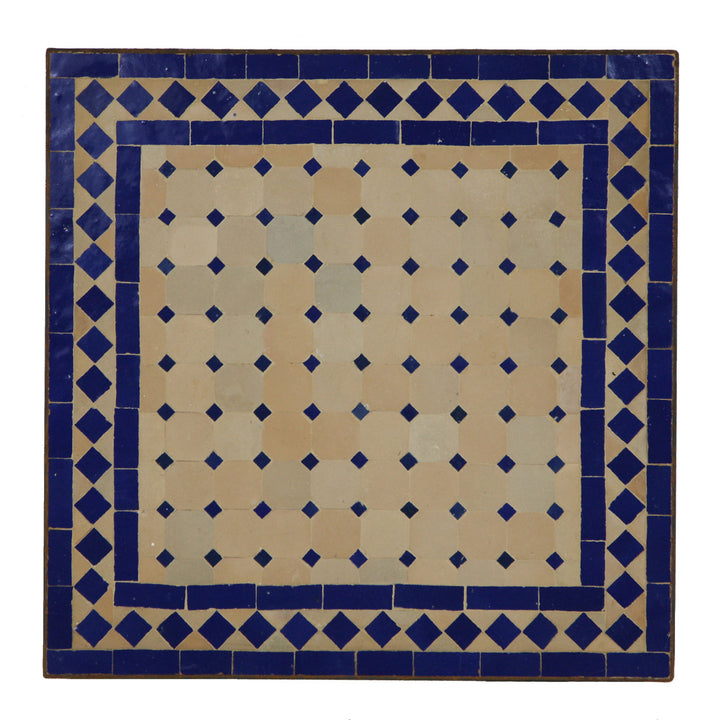 Mosaiktisch 45x45 Blau-Raute