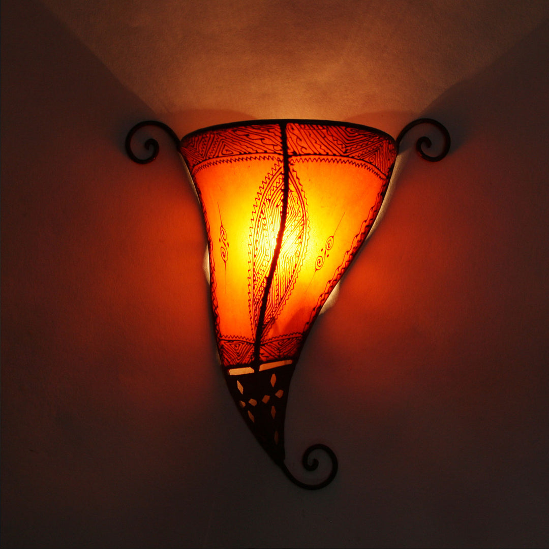 Orientalische Wandlampe Mina Orange