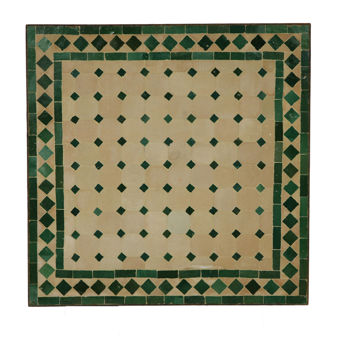 Mosaiktisch 45x45 Grün-Raute