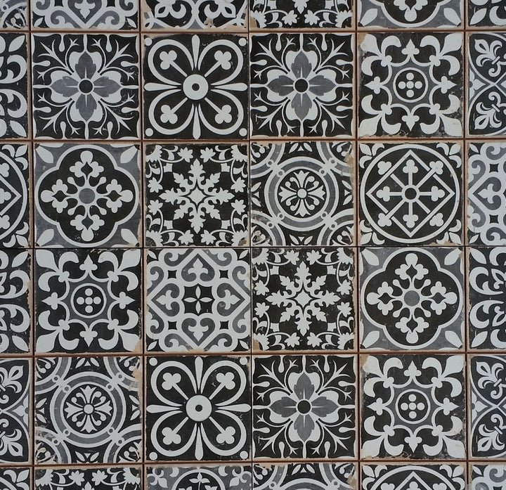 Marokkaanse tegels Rahel zwart patchwork
