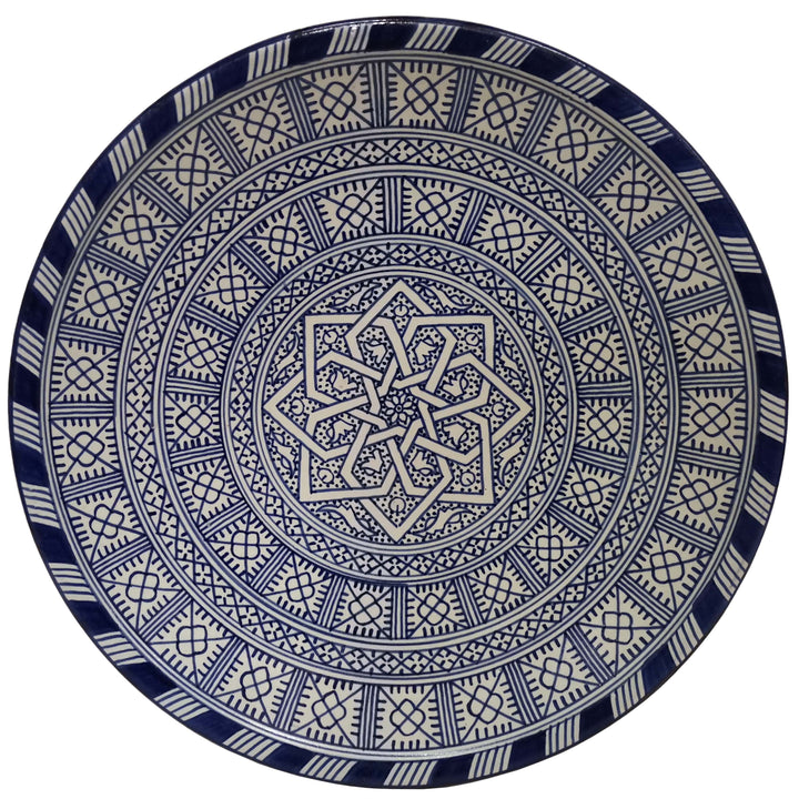 Handbeschilderde keramieken schaal F043 uit Marokko