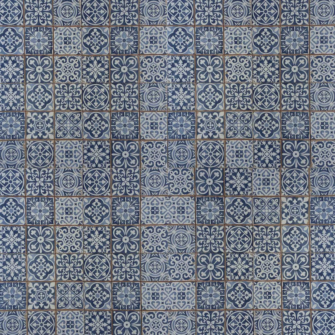 Marokkanische Fliesen Rahel Blau Patchwork