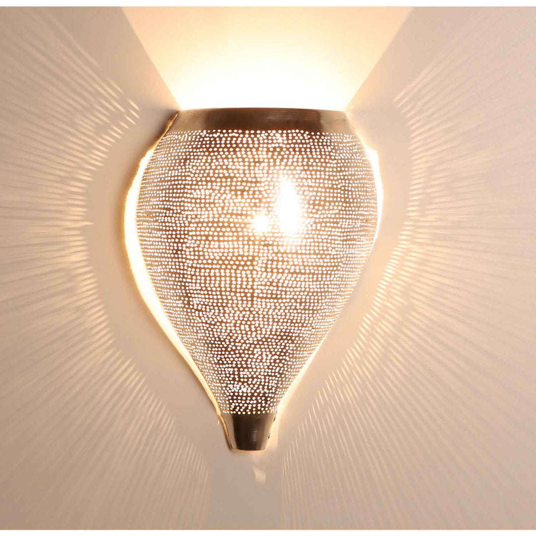 Marokkaanse zilveren wandlamp Kassim