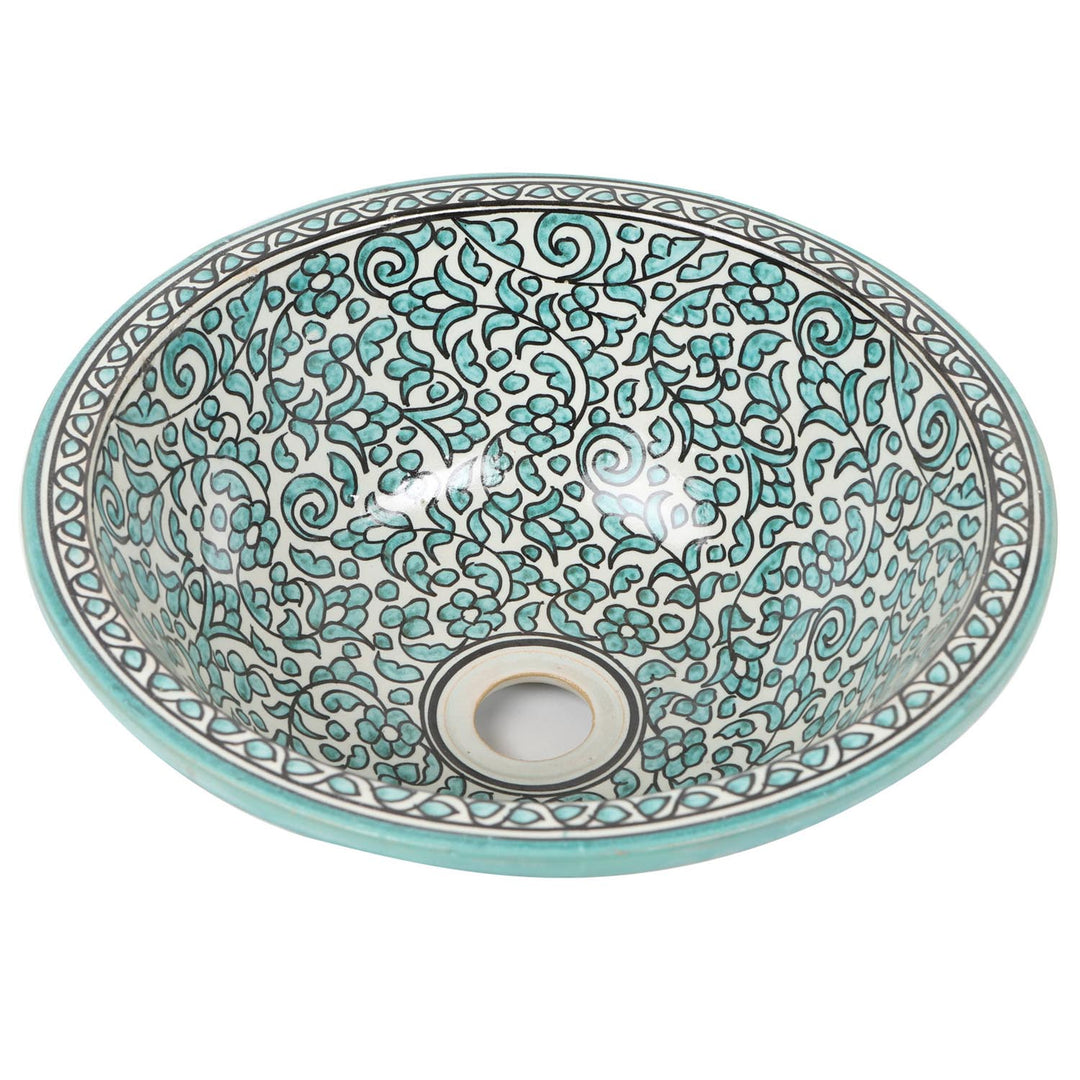 Marokkaanse keramische spoelbak Fes123