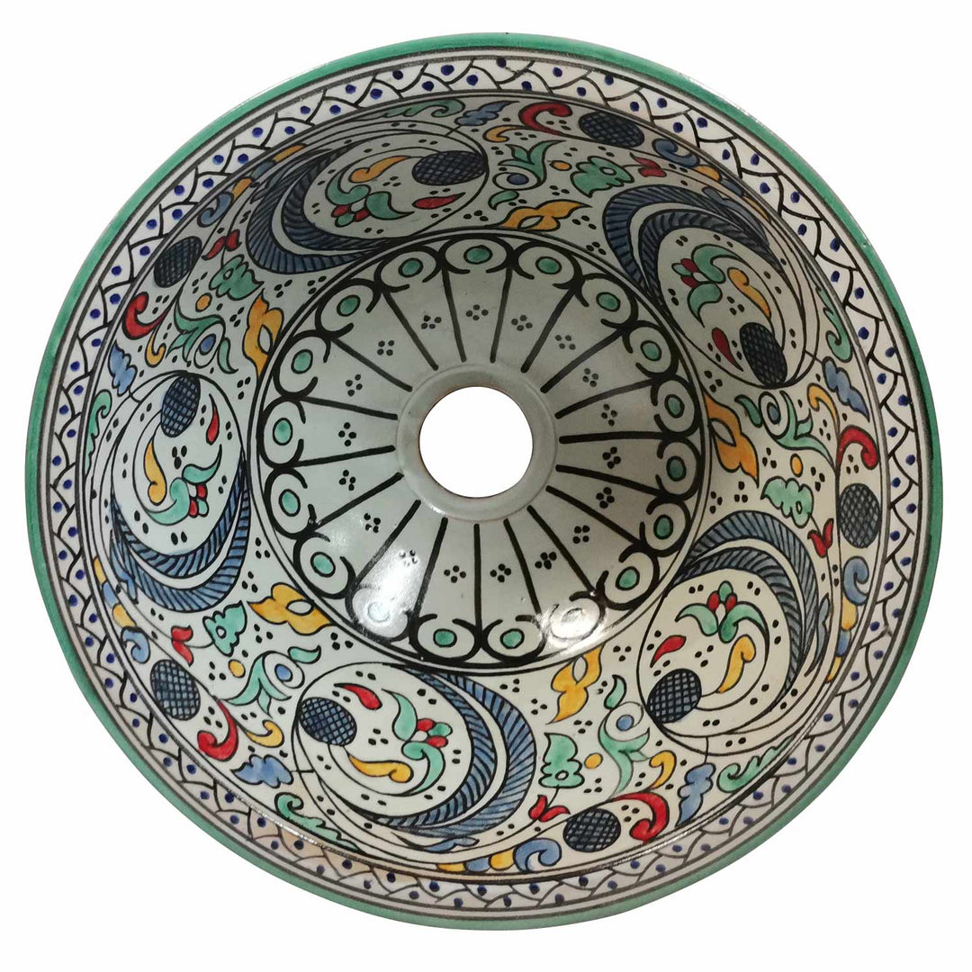 Marokkaanse keramische spoelbak Fes124