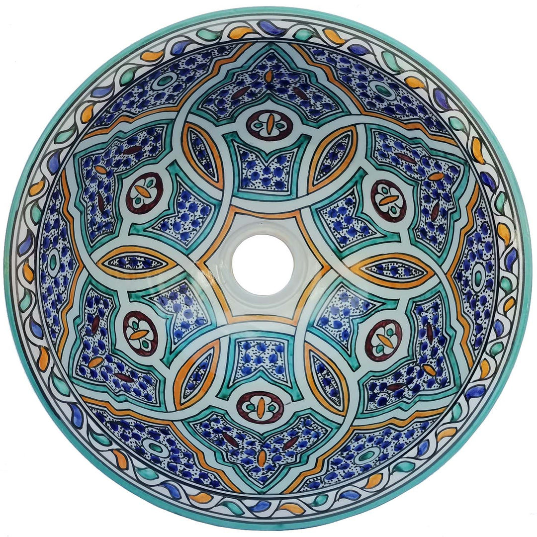 Orientalisches-Keramik-Waschbecken Fes10