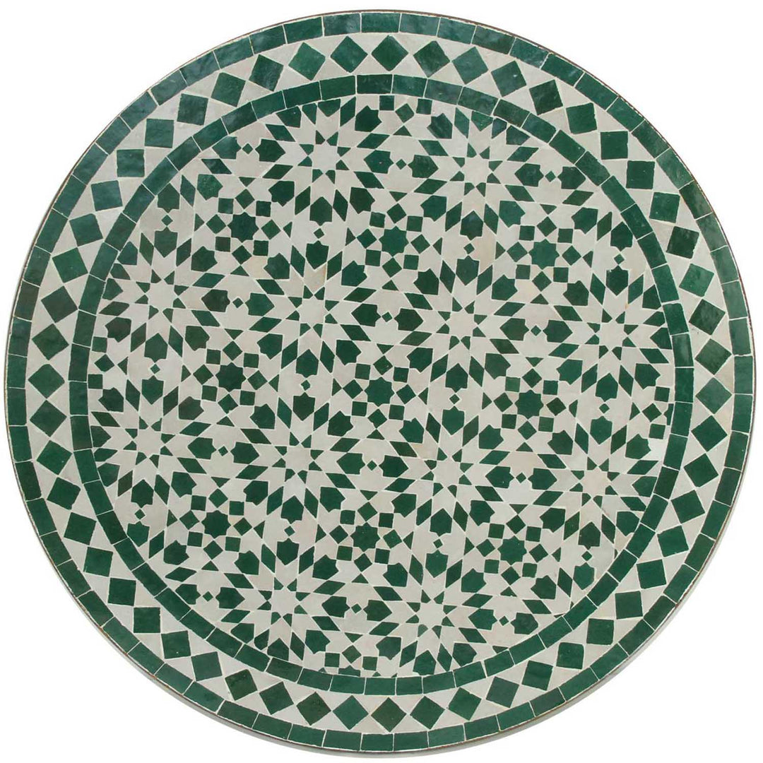 Mosaik Bistrotisch Rund 70 cm Ankabut-Weiß