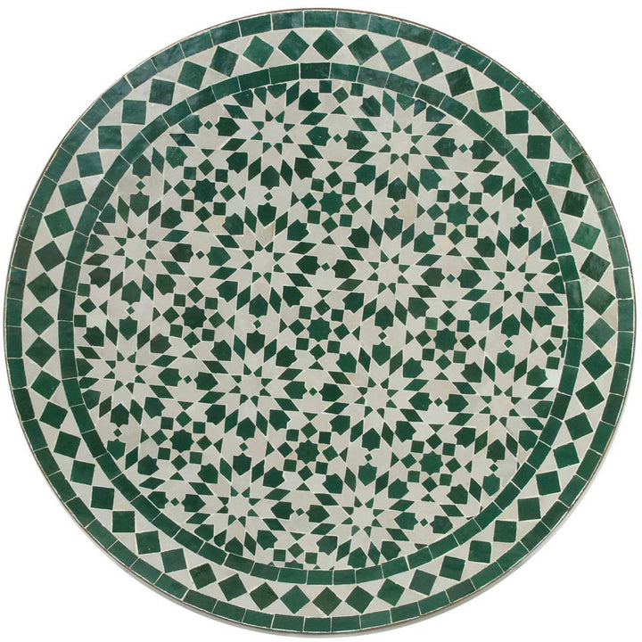 Mosaic bistro table round 70 cm Ankabut white
