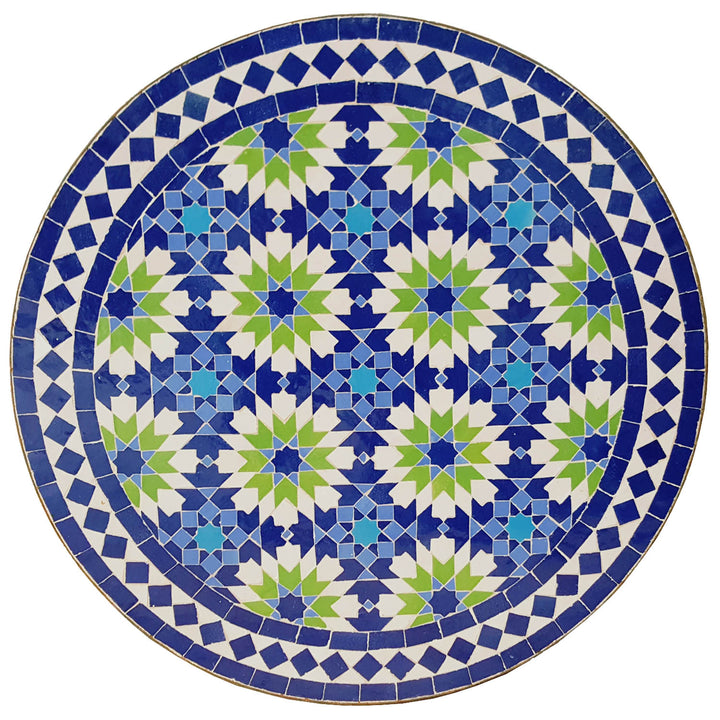 Mosaic table round Ankabut blue