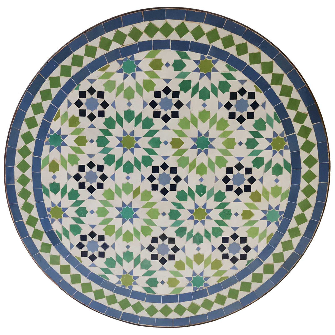 Mosaic table Ankabut Green Blue