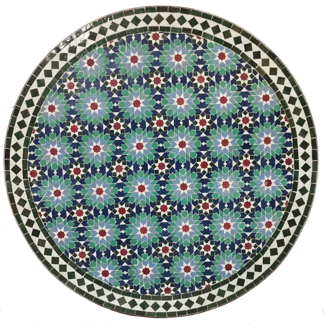 Mosaic table D100 Ankabut Blue Green