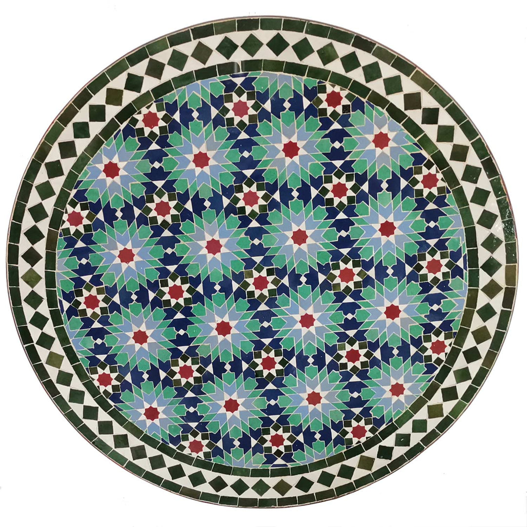 Mosaiktisch D80 Ankabut Blau Grün