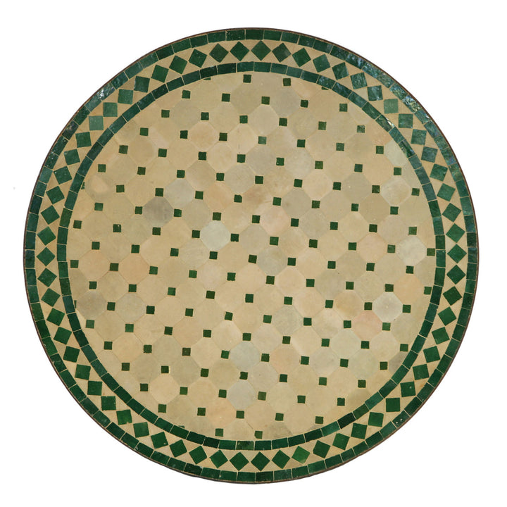 Mosaic table D90 green/diamond 