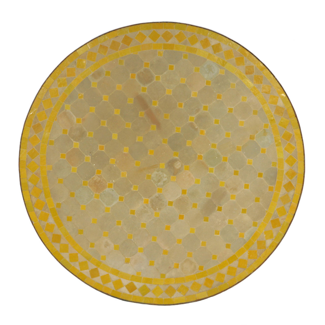 Mosaic table D80 yellow diamond 