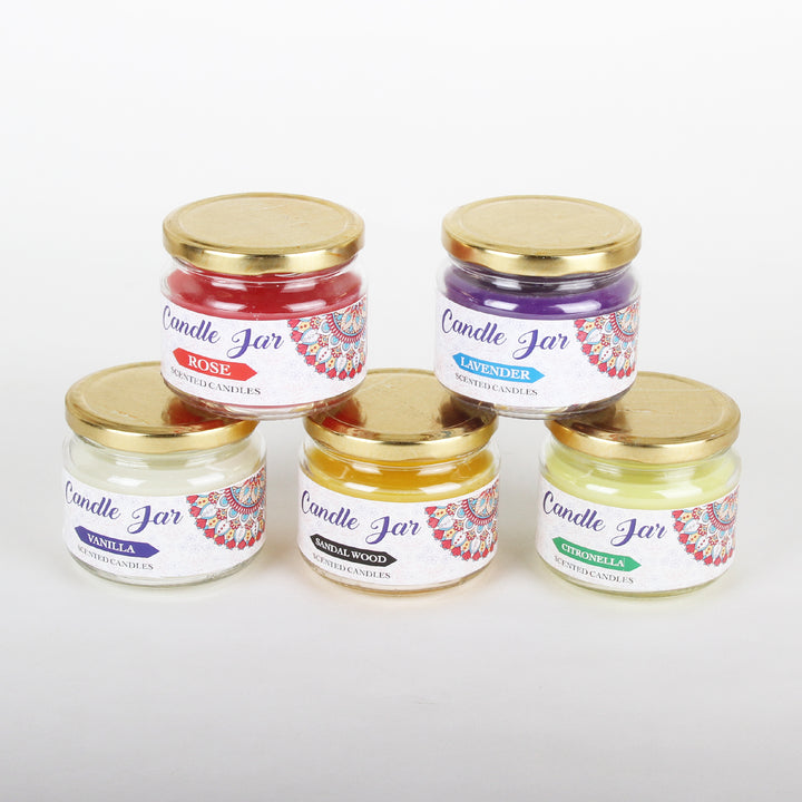 Oriental scented candles in a set of 5