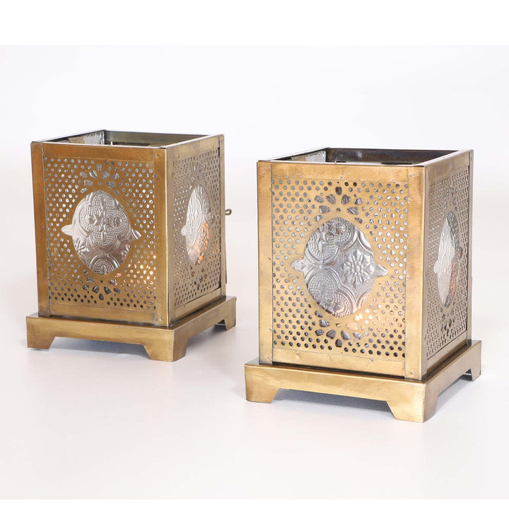 Oriental glass lanterns Mahir set of 2