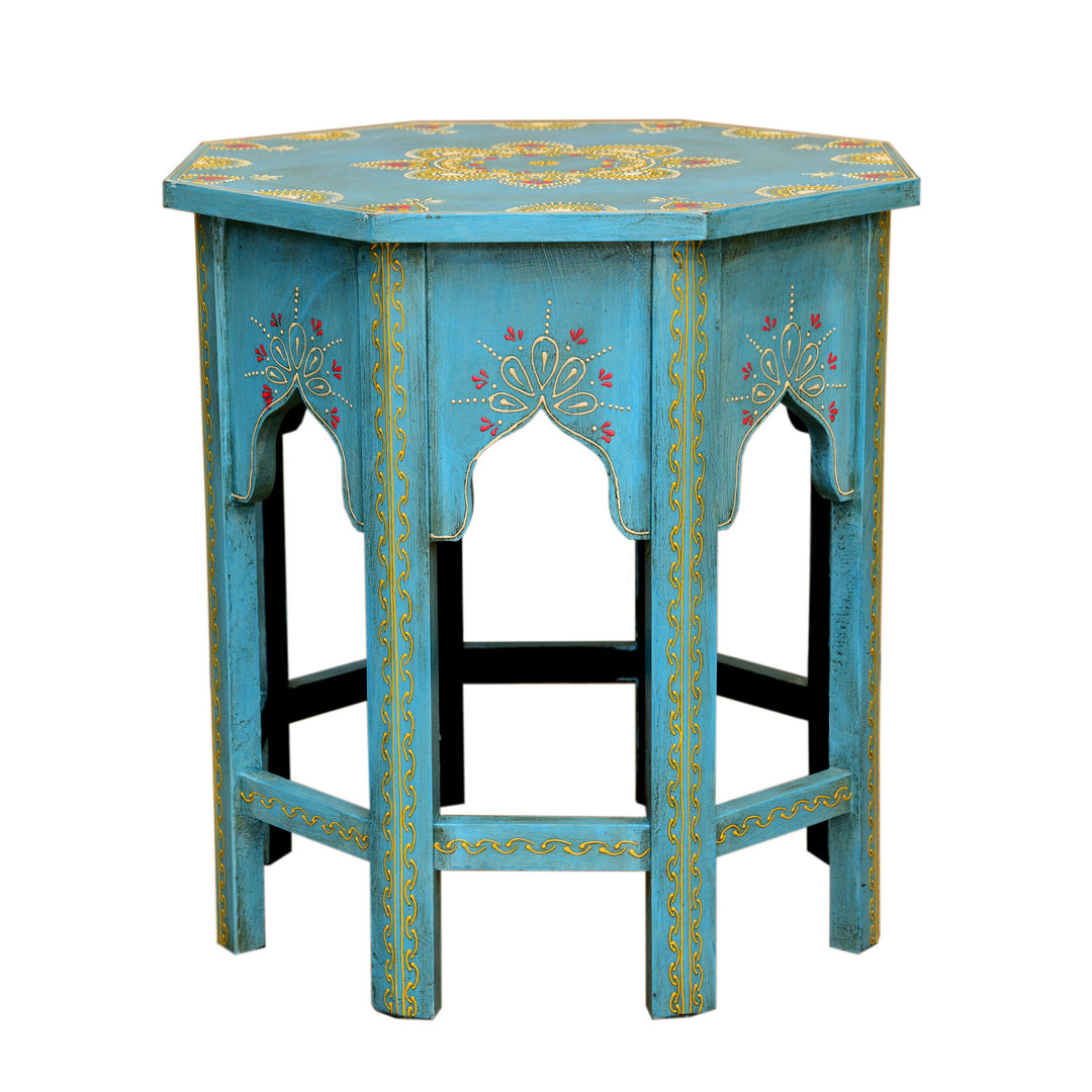 Oriental side table Saada Blue L