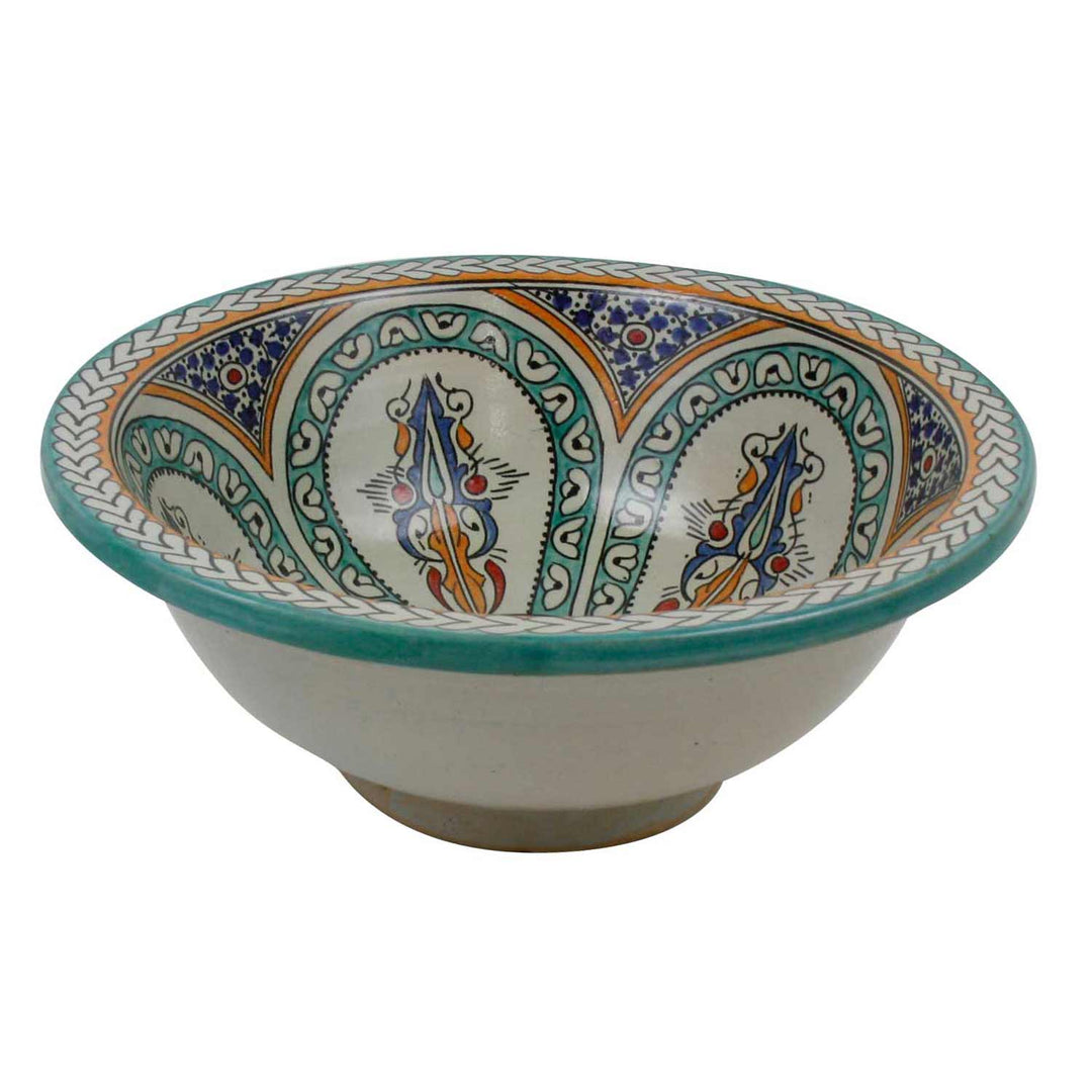 Orientalisches-Handbemaltes-Keramik-Waschbecken Fes1