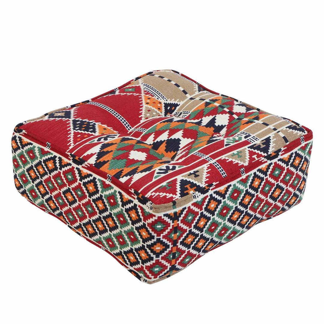 Oriental seat pouf kilim