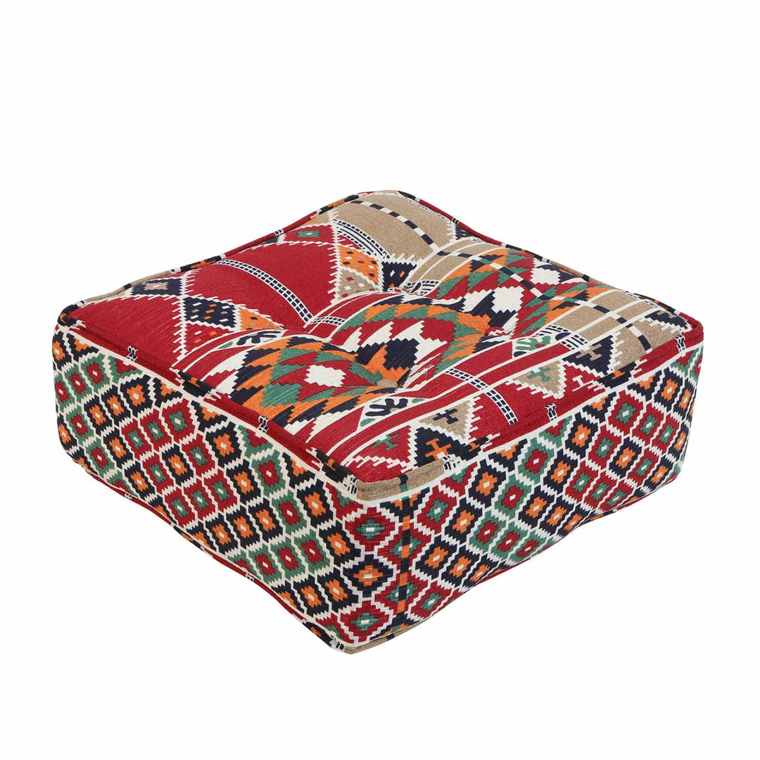Oriental seat pouf kilim