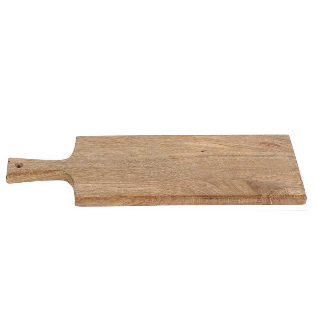Wooden serving board 65cm long with handle