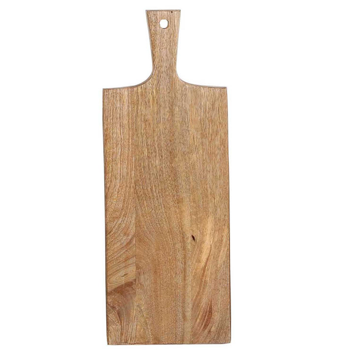 Wooden serving board 52cm long with handle