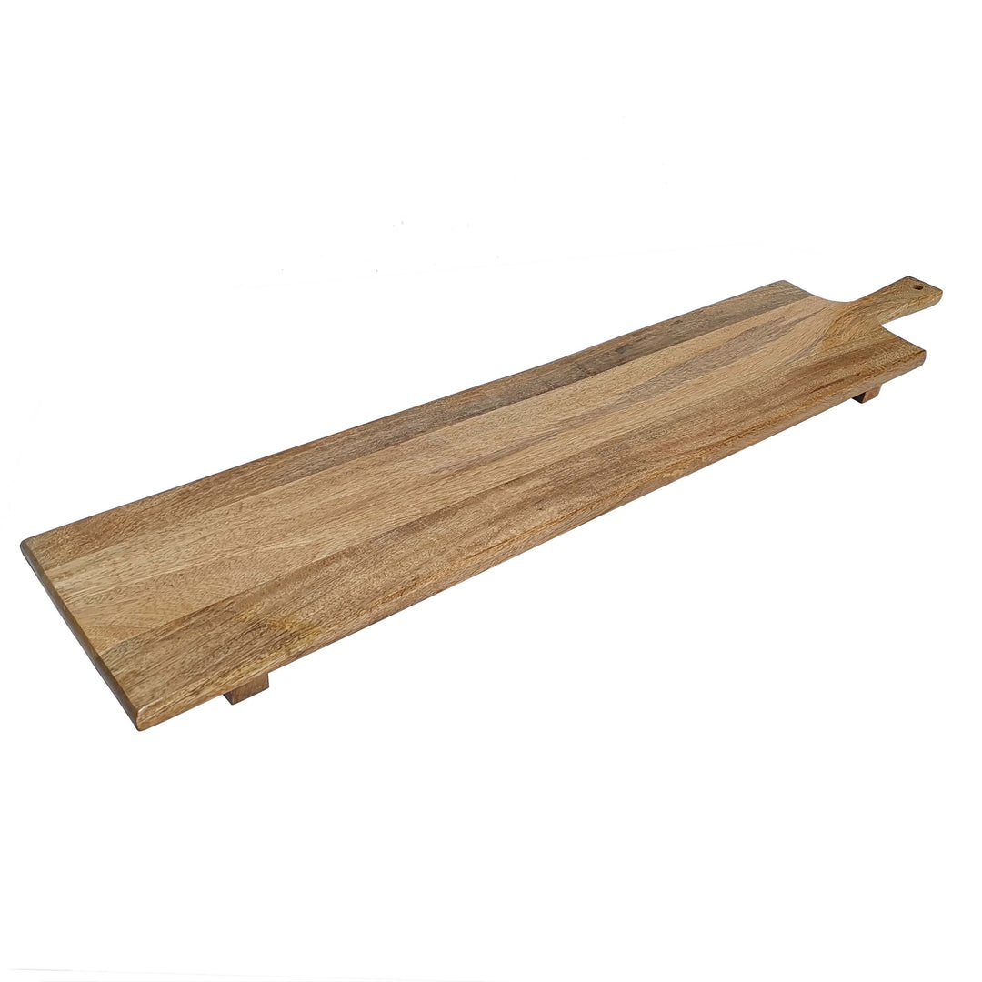 Wooden serving board 100cm long with handle