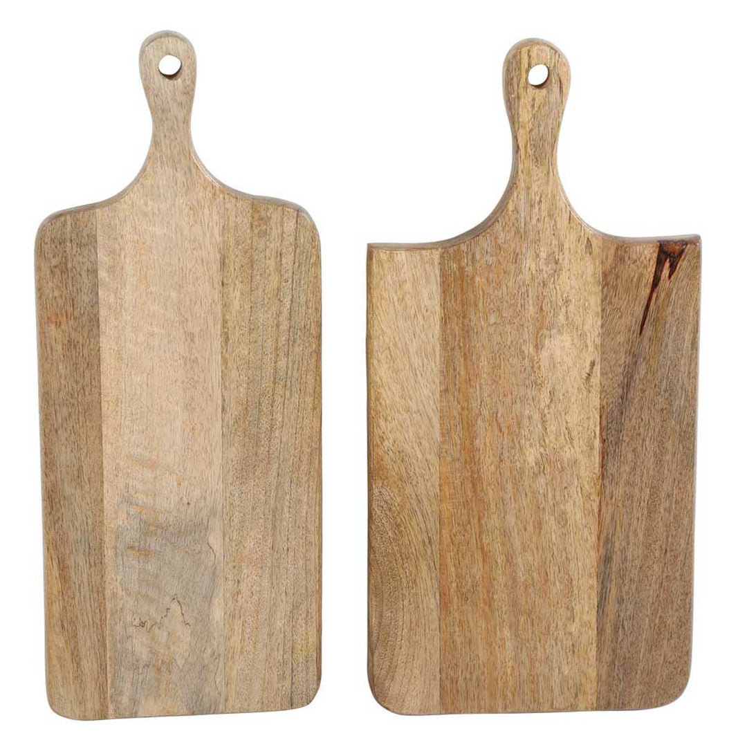 Wooden serving board 42cm long, set of 2