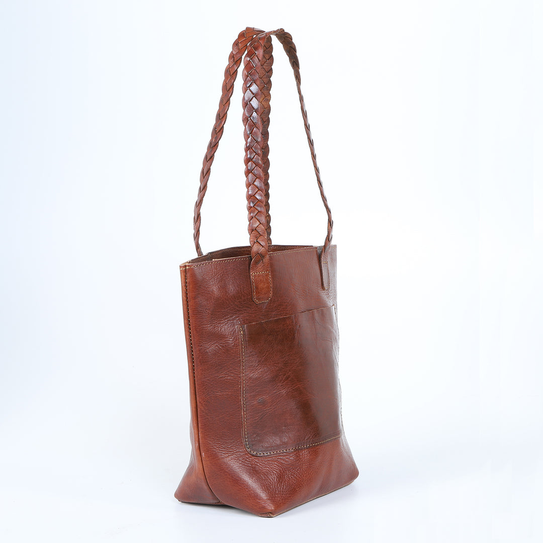 Women's leather bag Delia brown