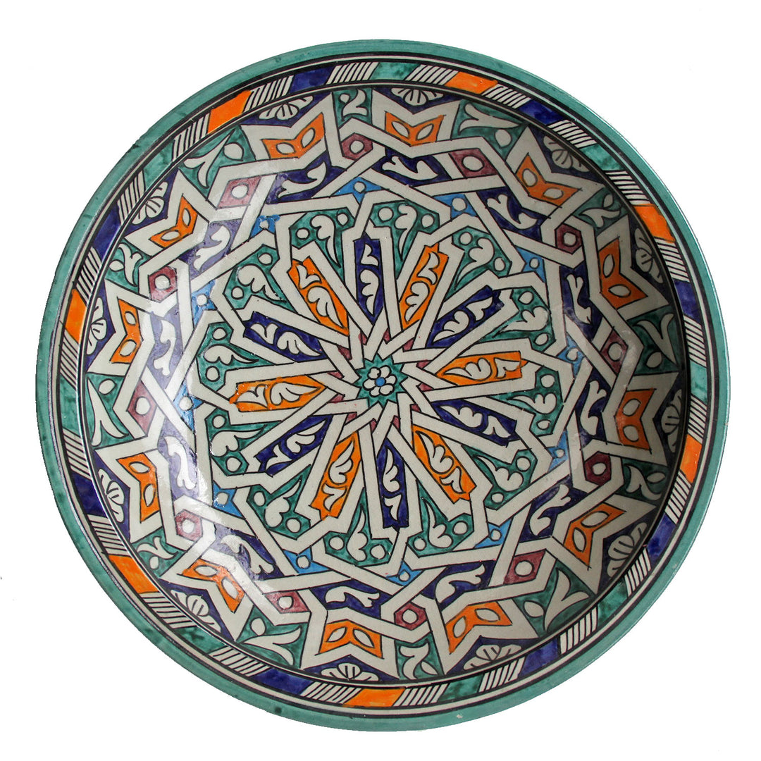 handbeschilderde keramische kom uit Marokko F022