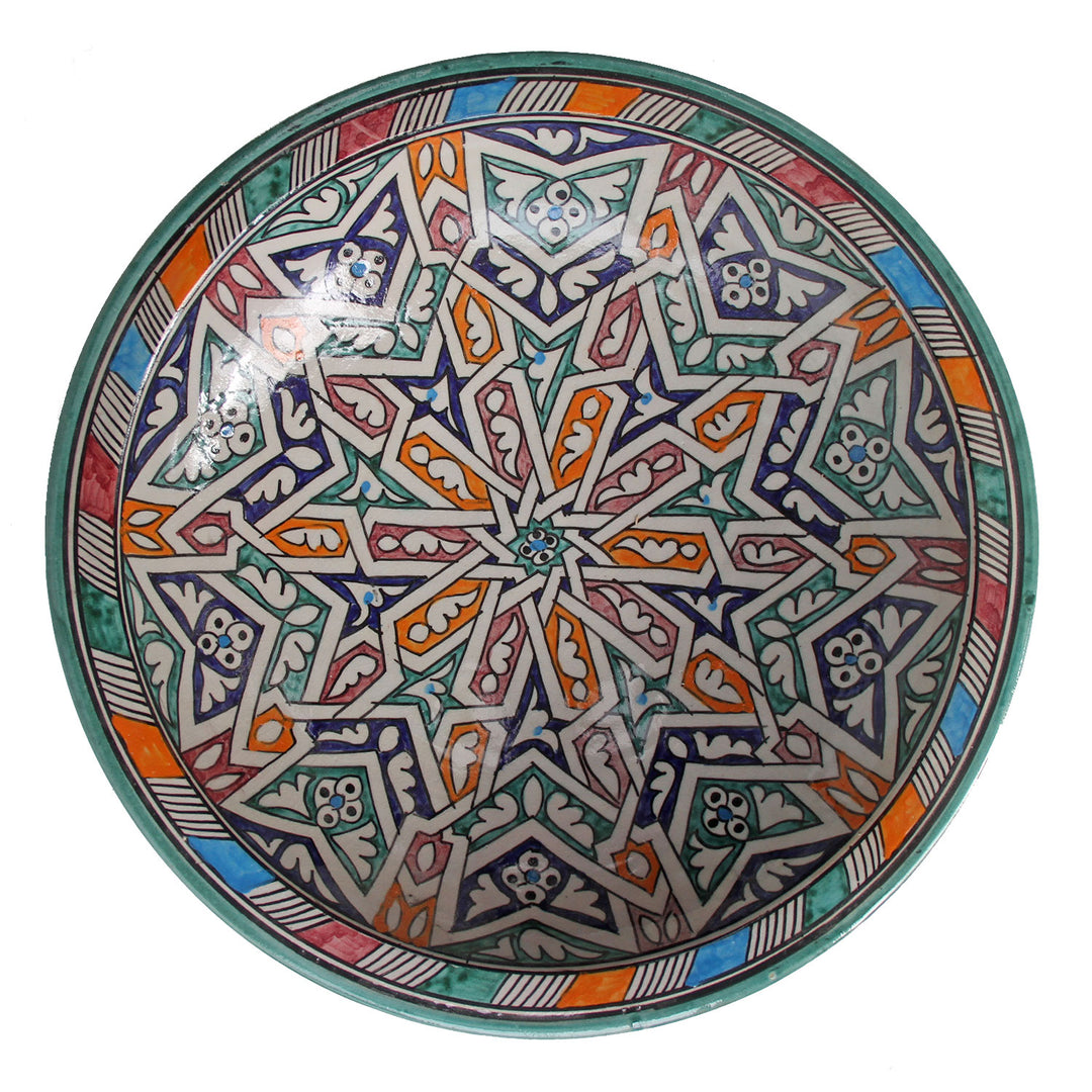 handbeschilderde keramische kom uit Marokko F024