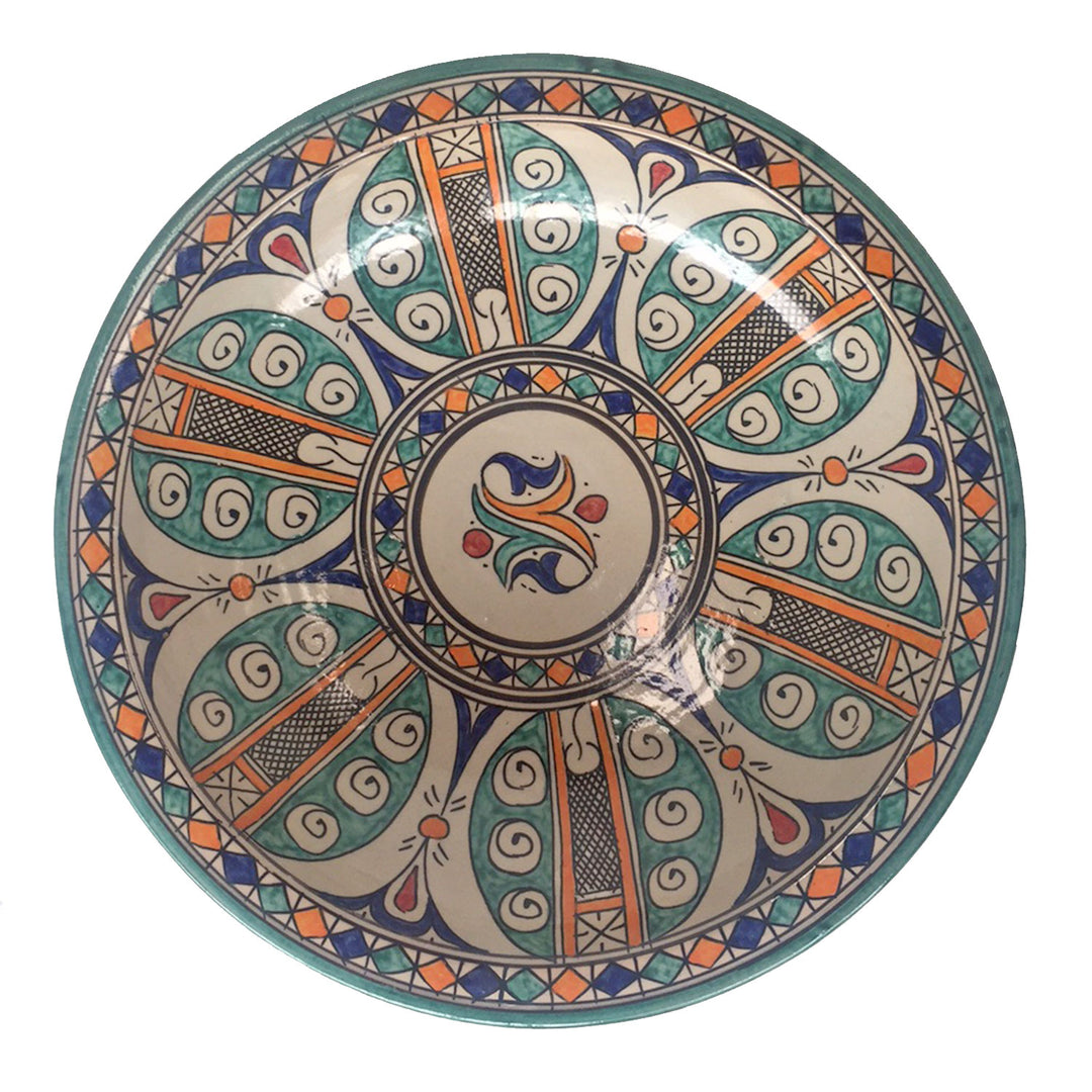 handbeschilderde keramische kom uit Marokko F032