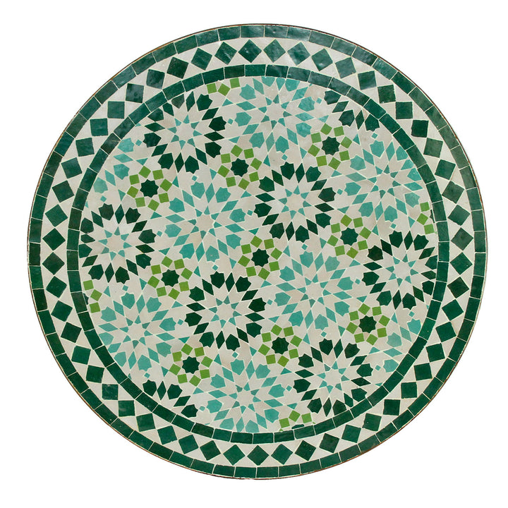 Mosaic bistro table round 70 cm Ankabut turquoise