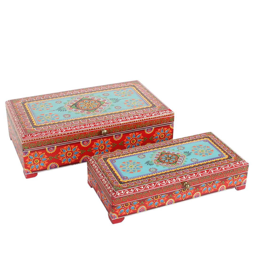 Oriental jewelry chests Padmee in a set of 2
