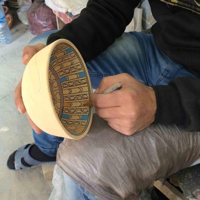 Orientalisches-Handbemaltes-Keramik-Waschbecken Fes69