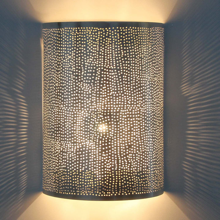 Moroccan silver wall lamp Yakut