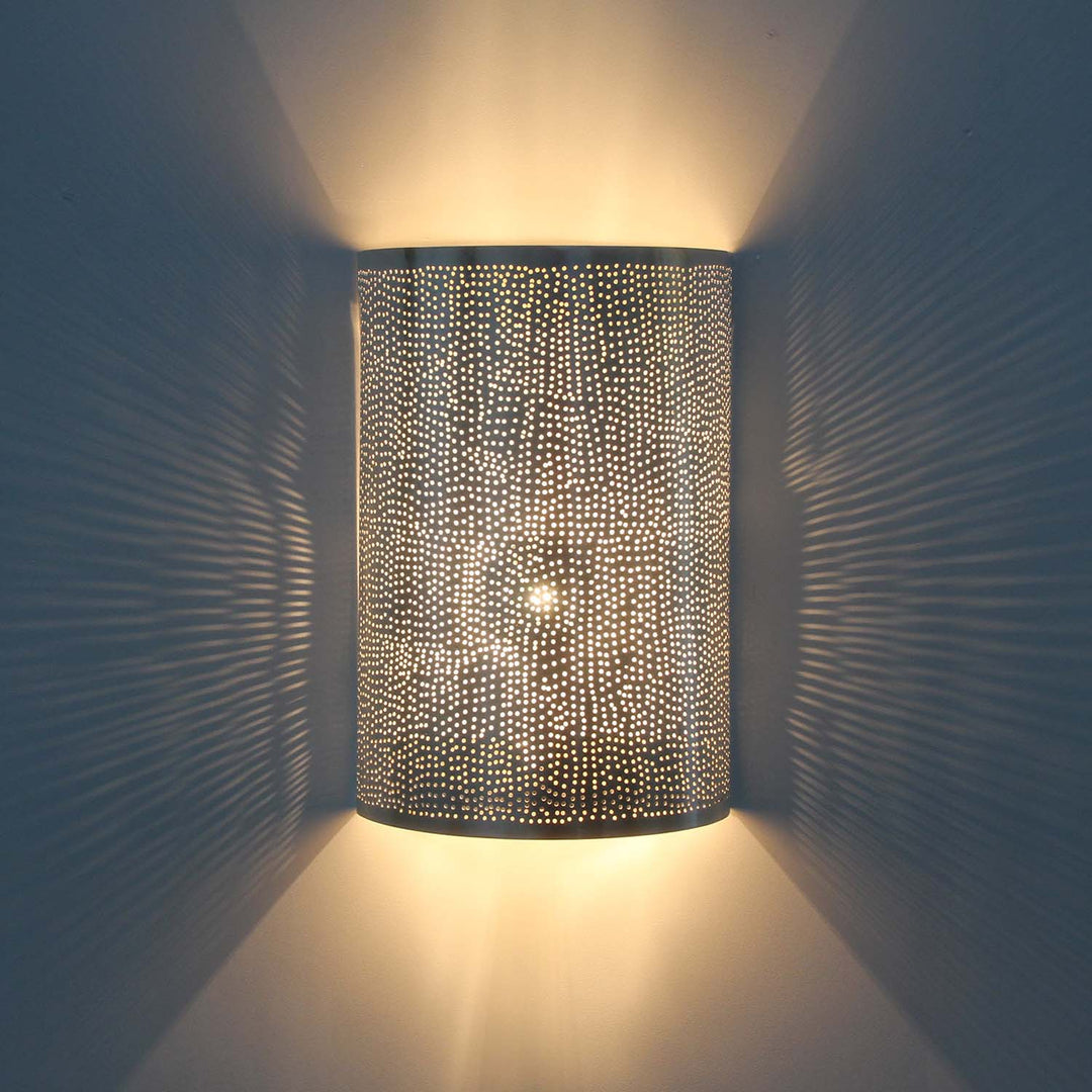Marokkaanse zilveren wandlamp Yakut