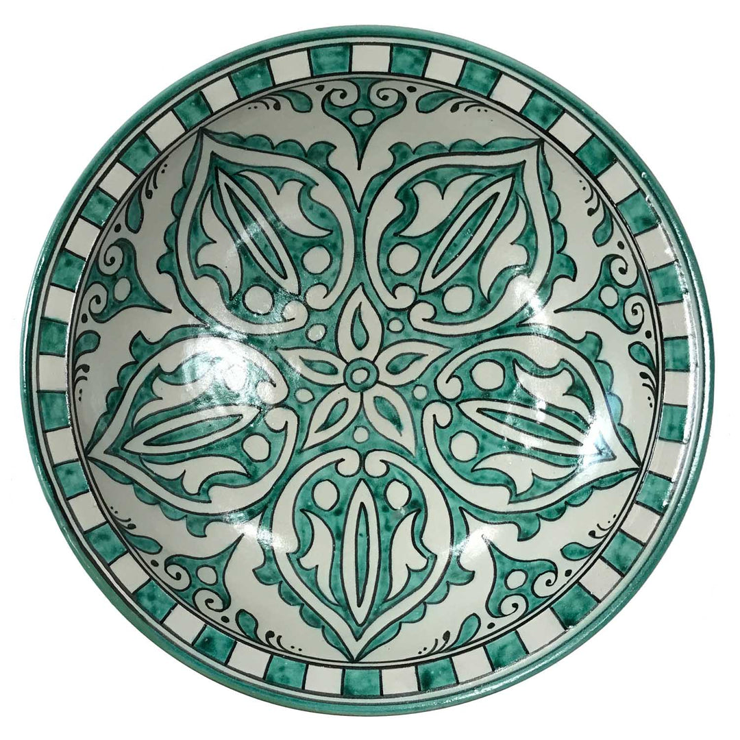 Hand-painted ceramic plate F045 from Morocco