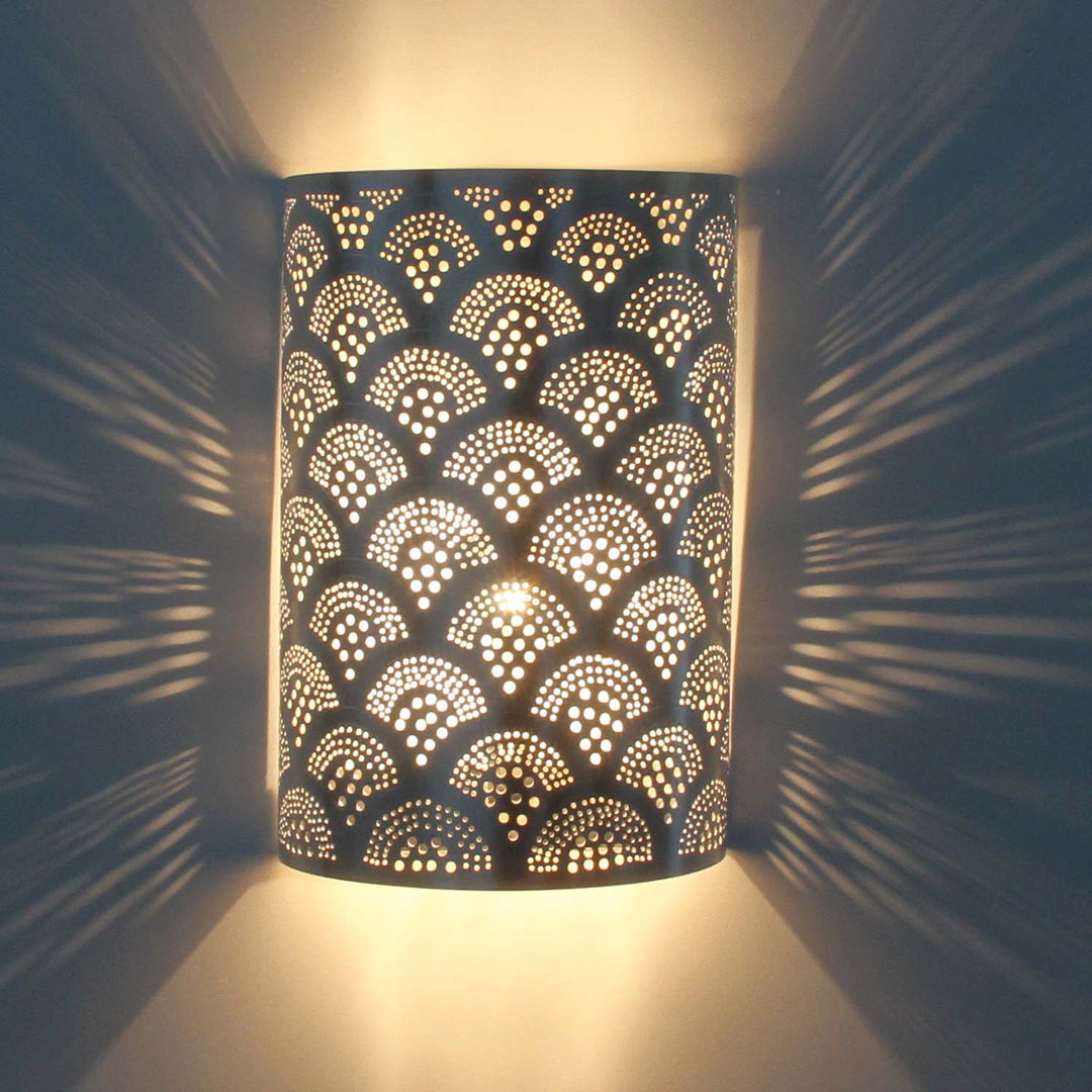Moroccan silver wall lamp Aya