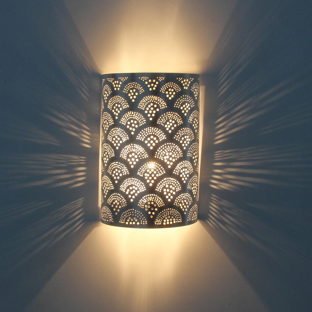 Moroccan silver wall lamp Aya
