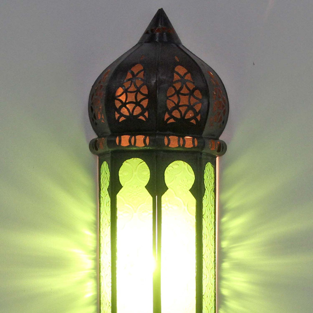 Marokkaanse wandlamp Ruya Groen