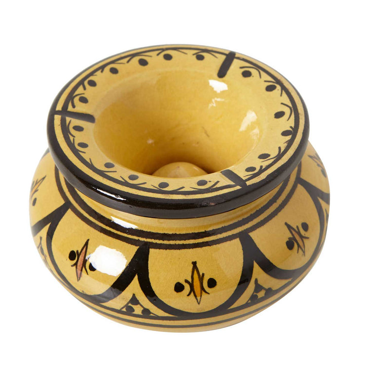 Keramik Aschenbecher gelb