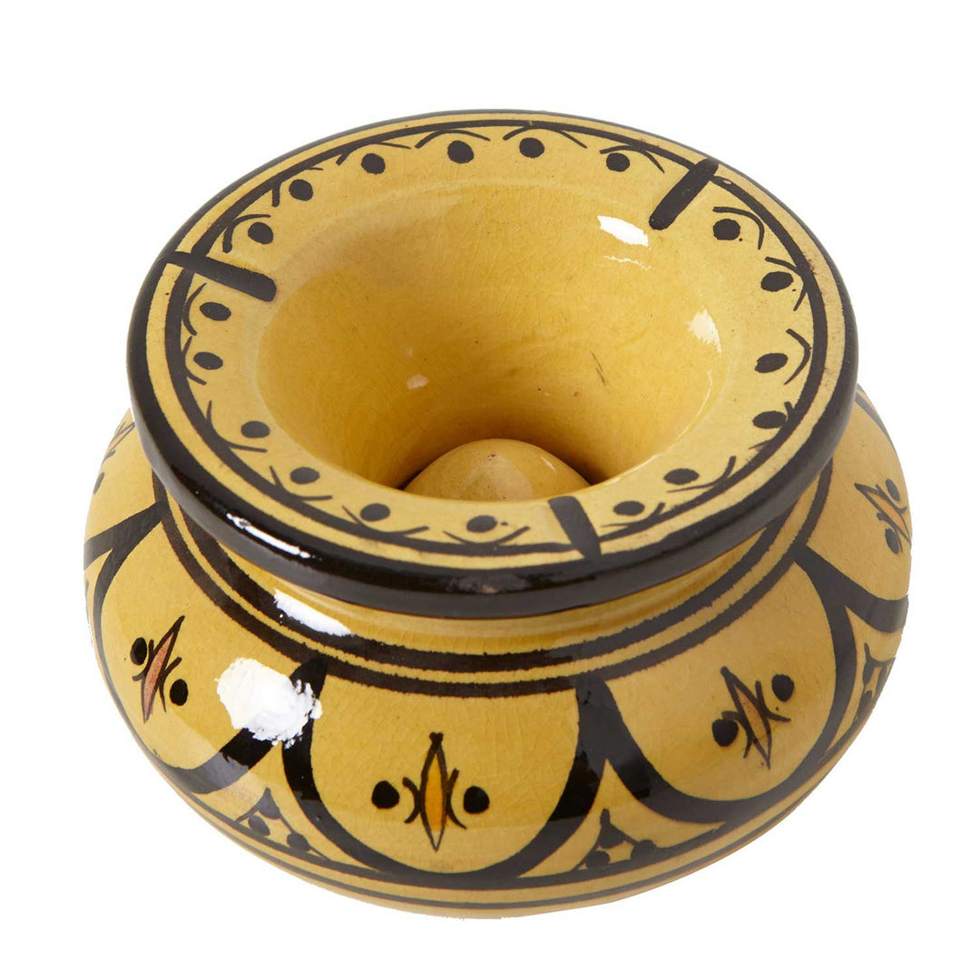 Ceramic ashtray yellow