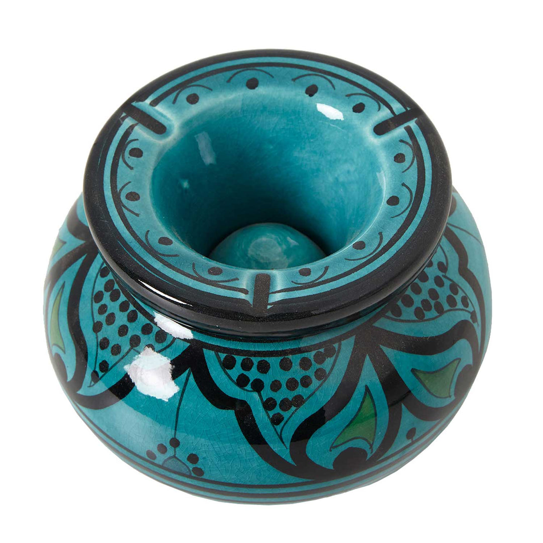 Ceramic ashtray turquoise