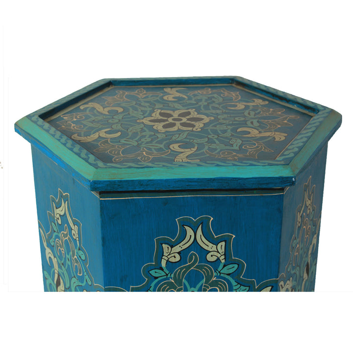 Moroccan wooden side table Basir