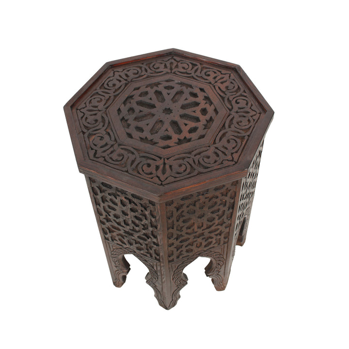 Moroccan wooden side table Malik