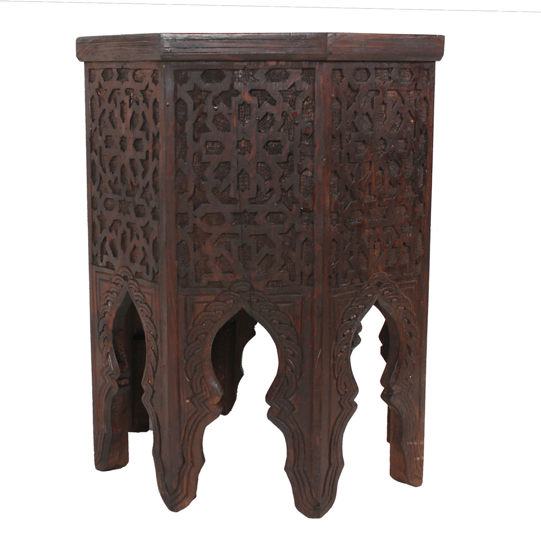 Moroccan wooden side table Malik