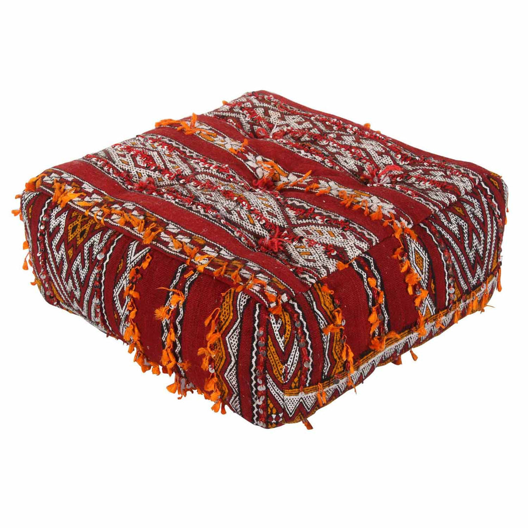 Moroccan seat cushion kilim