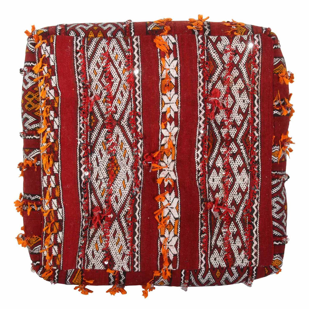 Moroccan seat cushion kilim